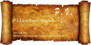Pilischer Vazul névjegykártya